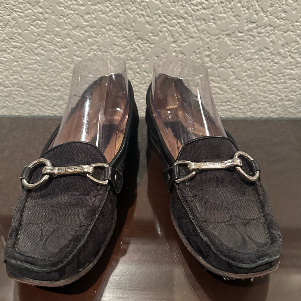Coach Black Signature Esther Horsebit Loafers - Picture 8 of 16